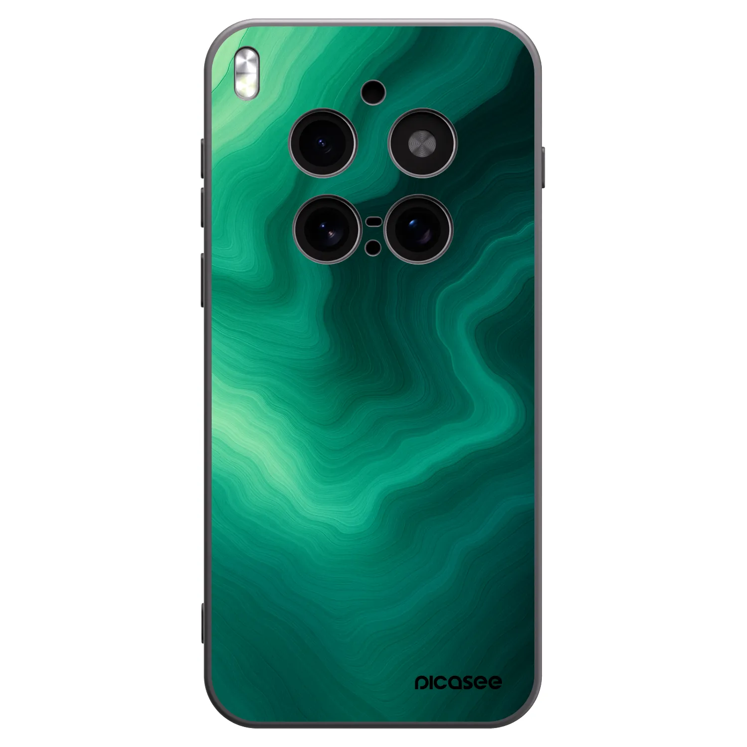 Picasee silikónový čierny obal pre Vivo X300 Pro - Malachite