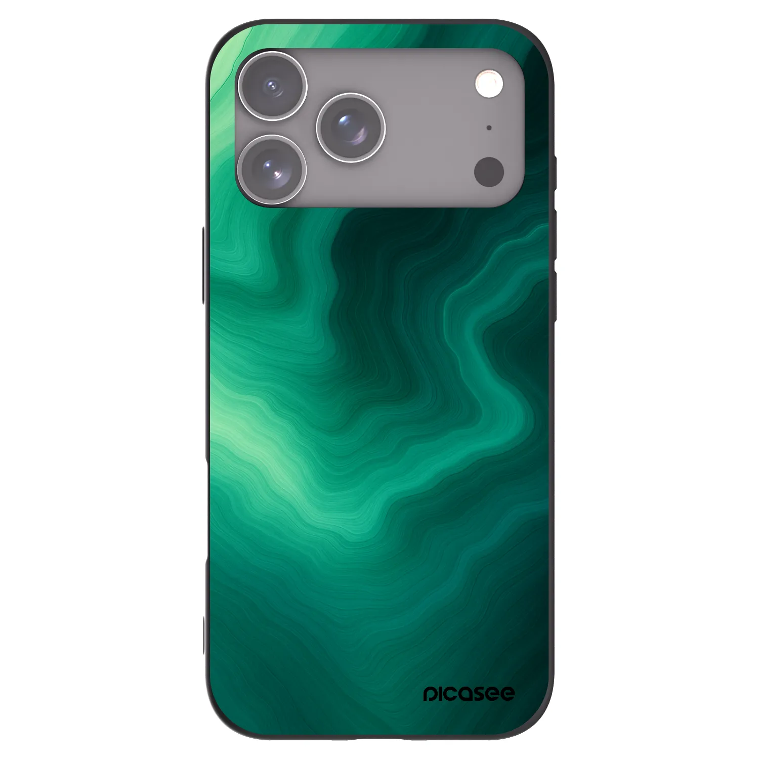 Picasee silikónový čierny obal pre Apple iPhone 18 Pro Max - Malachite