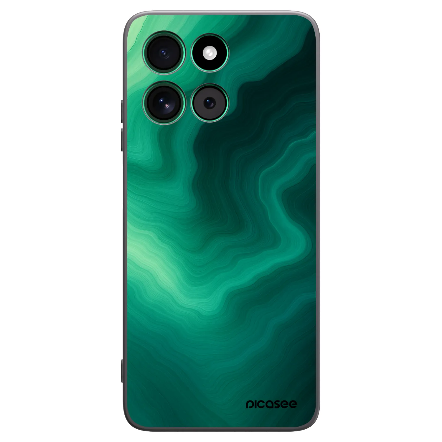 Picasee silikónový čierny obal pre Motorola Moto G57 Power - Malachite