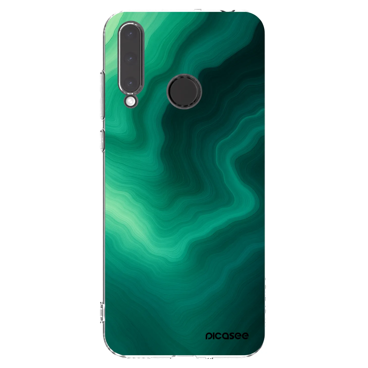 Picasee silikónový prehľadný obal pre Honor 20 Lite - Malachite