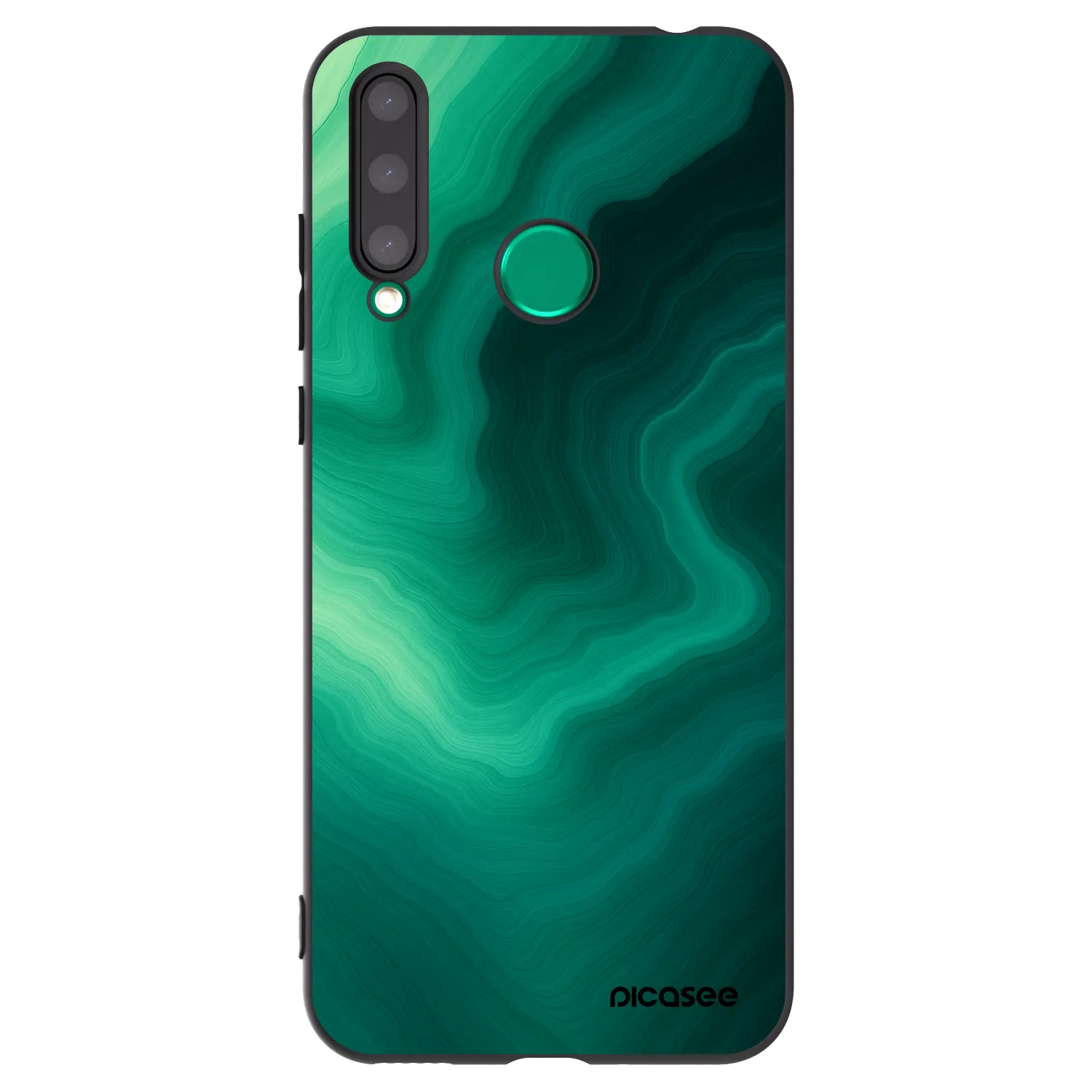 Picasee silikónový čierny obal pre Honor 20 Lite - Malachite