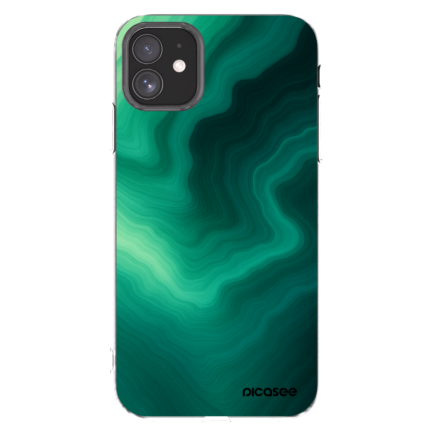 Picasee silikónový prehľadný obal pre Apple iPhone 11 - Malachite
