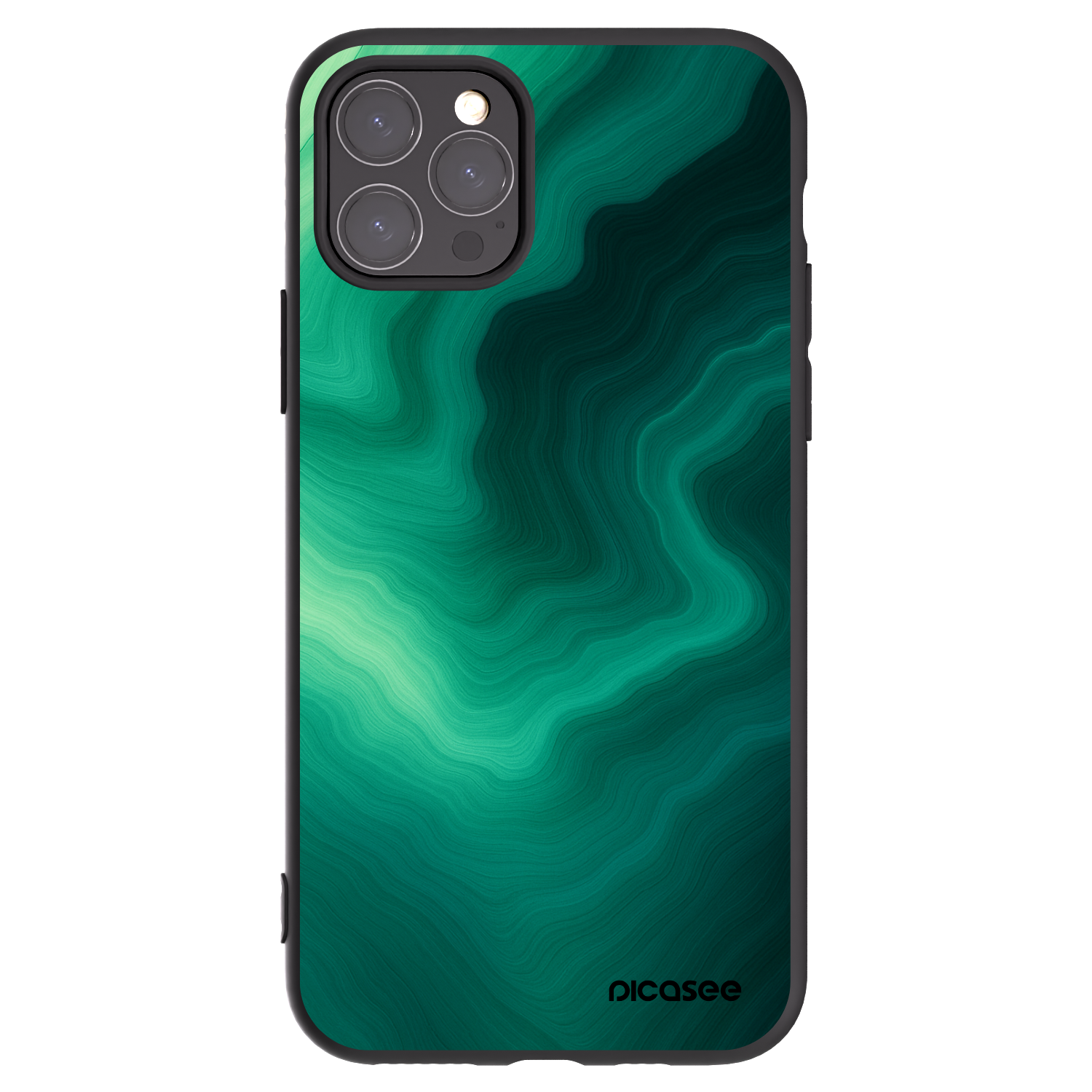 Picasee silikónový čierny obal pre Apple iPhone 11 Pro - Malachite