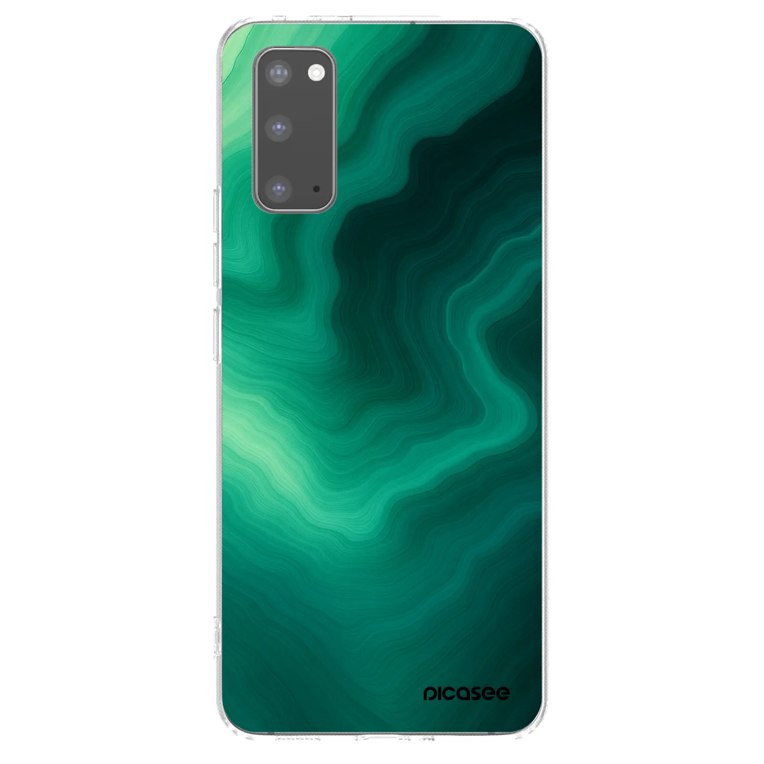 Picasee silikónový prehľadný obal pre Samsung Galaxy S20 G980F - Malachite