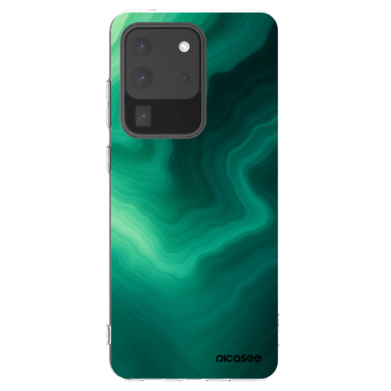 Picasee silikónový prehľadný obal pre Samsung Galaxy S20 Ultra 5G G988F - Malachite