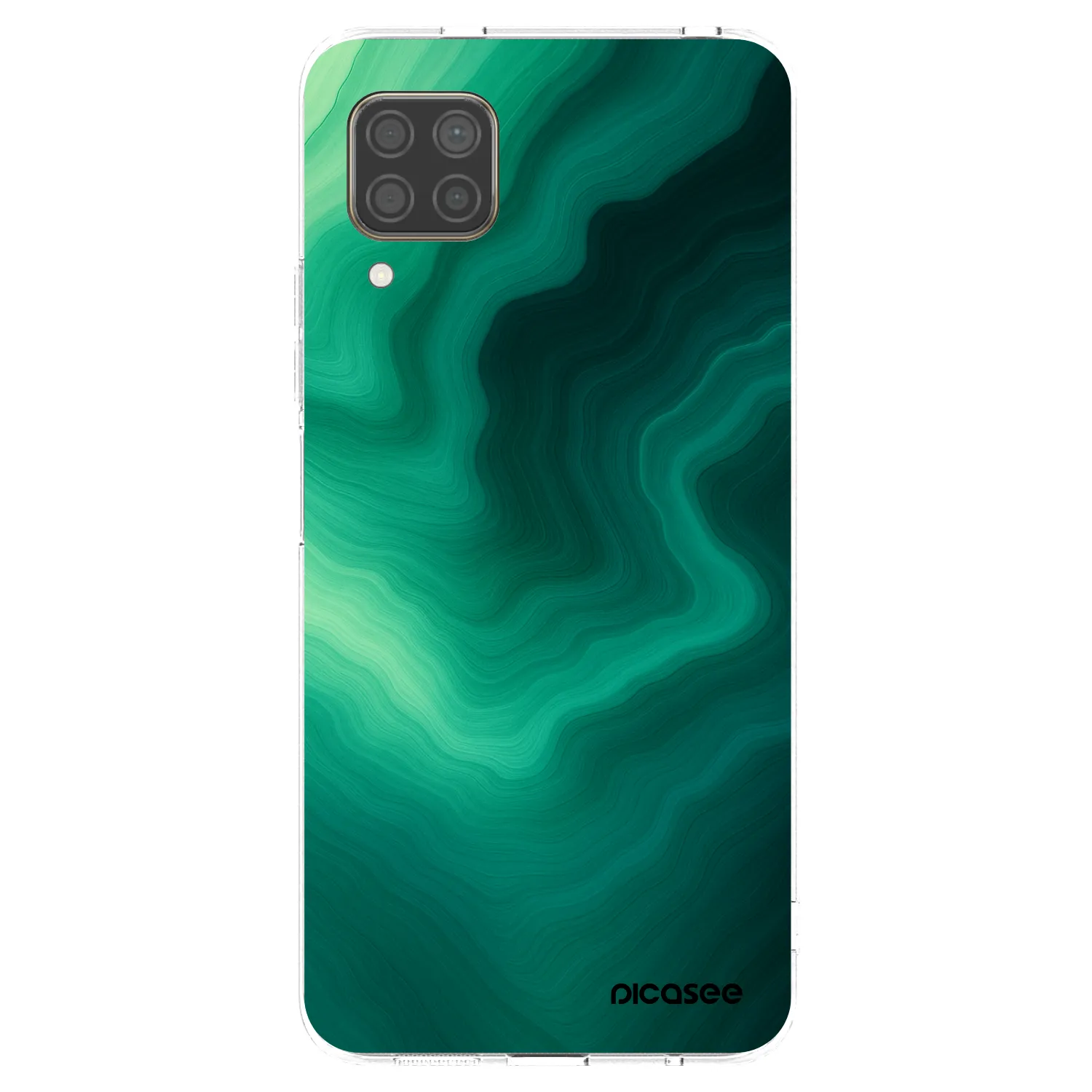Picasee silikónový prehľadný obal pre Huawei P40 Lite - Malachite