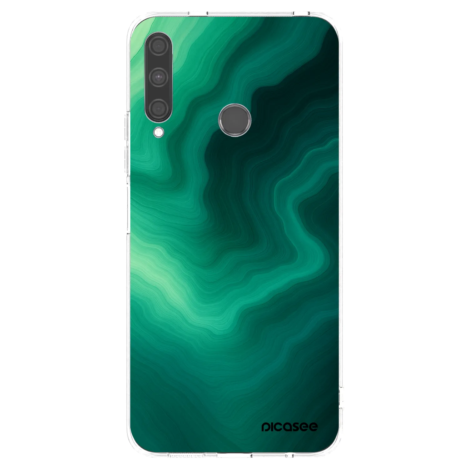 Picasee silikónový prehľadný obal pre Huawei P40 Lite E - Malachite