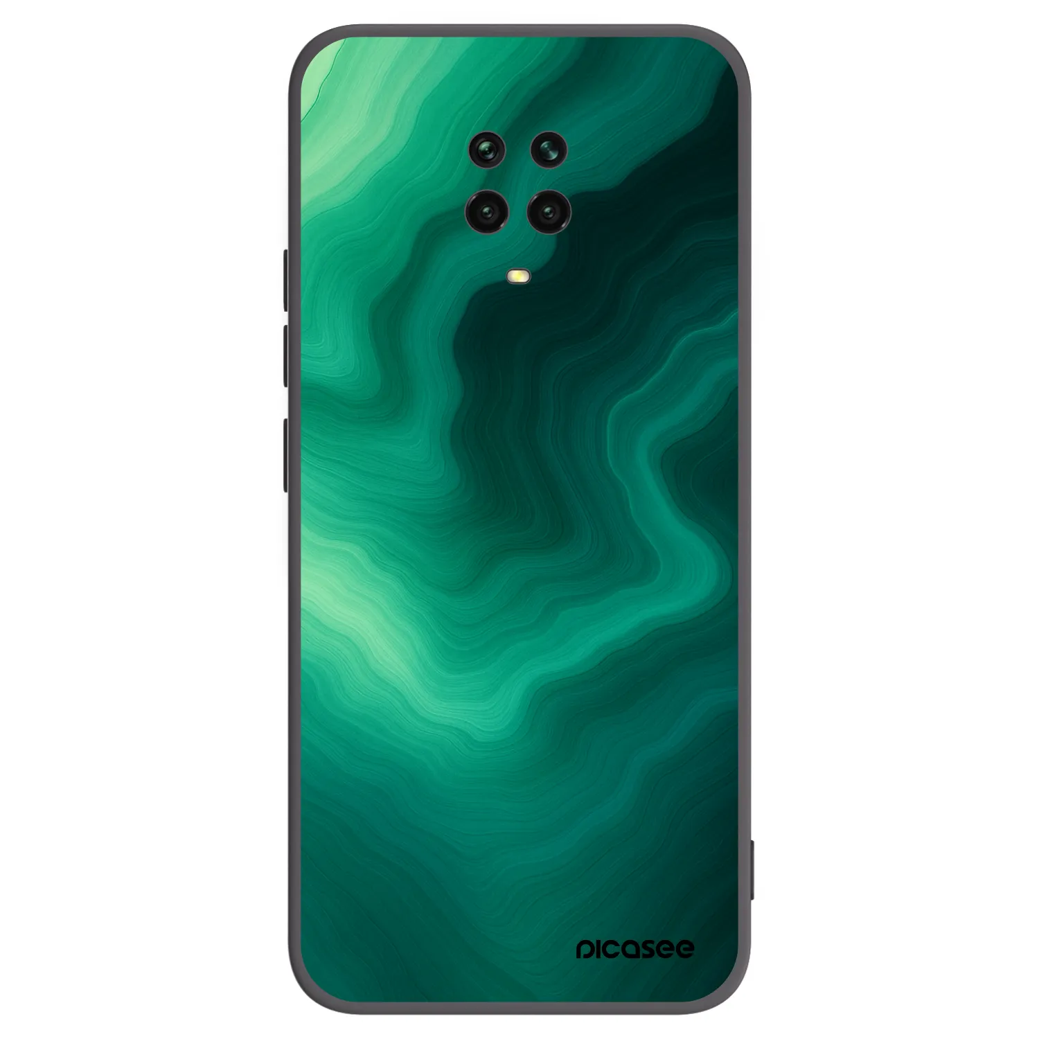 Picasee silikónový čierny obal pre Xiaomi Redmi Note 9S - Malachite
