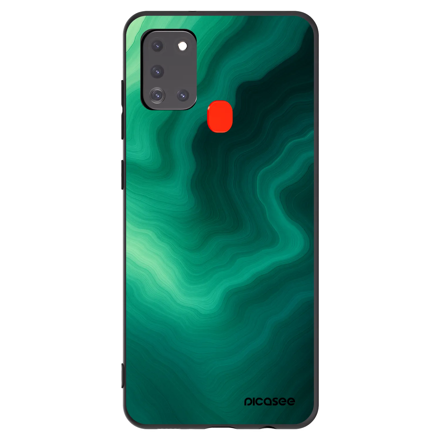 Picasee silikónový čierny obal pre Samsung Galaxy A21s - Malachite