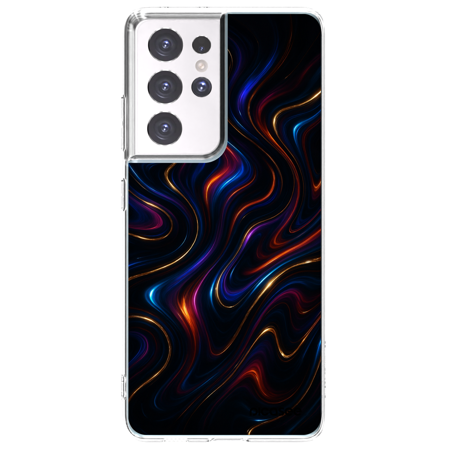 Picasee silikónový prehľadný obal pre Samsung Galaxy S21 Ultra 5G G998B - Noir