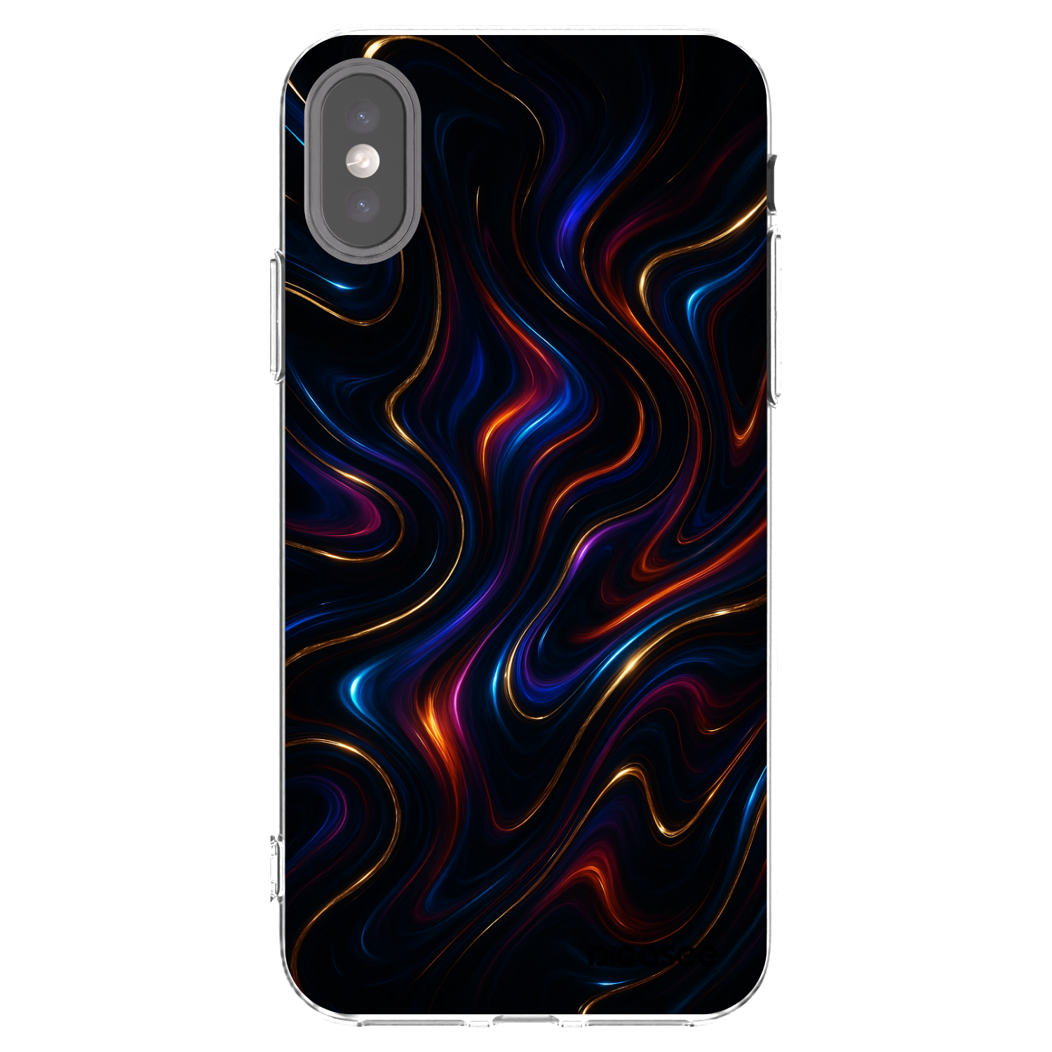 Picasee silikónový prehľadný obal pre Apple iPhone X/XS - Noir
