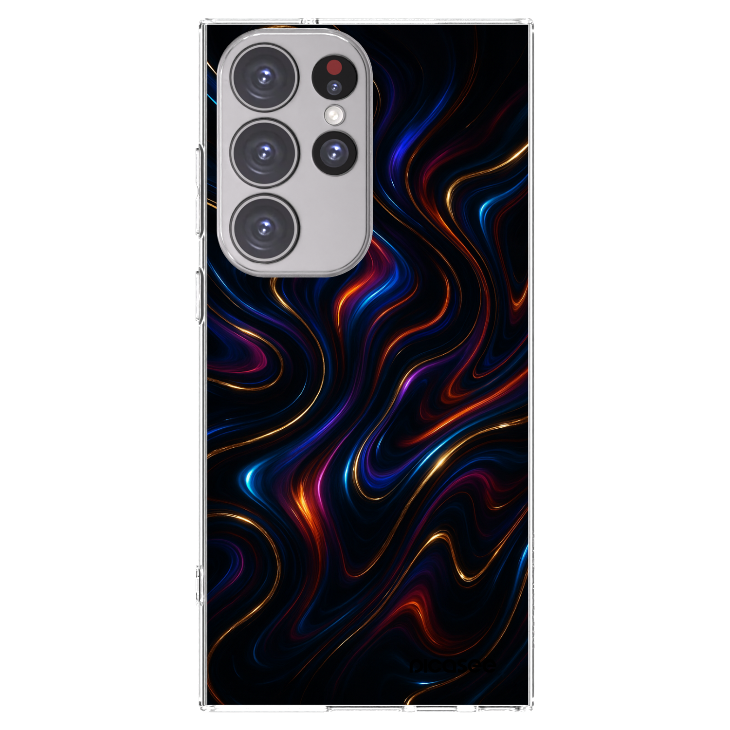 Picasee silikónový prehľadný obal pre Samsung Galaxy S23 Ultra 5G - Noir