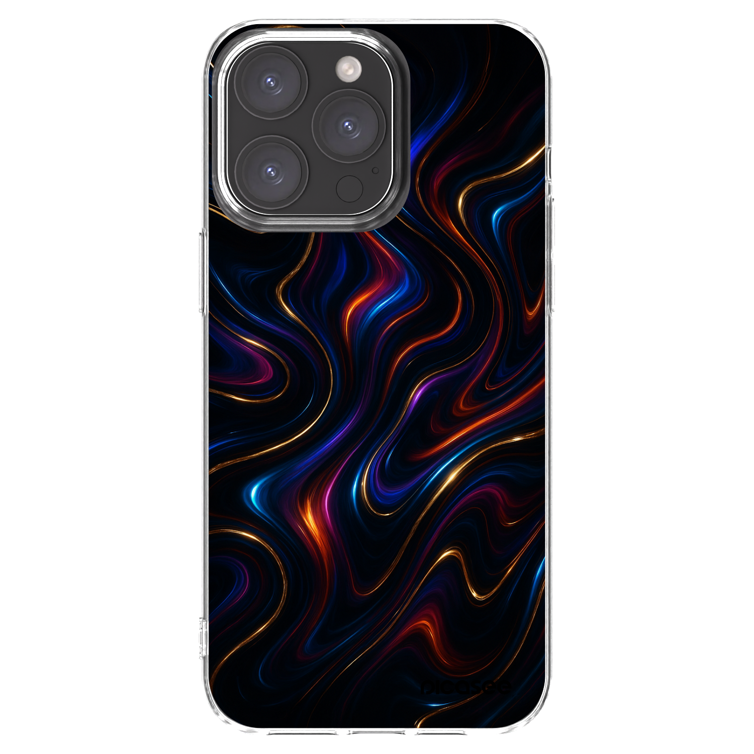 Picasee silikónový prehľadný obal pre Apple iPhone 15 Pro Max - Noir
