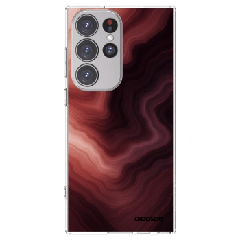 Picasee silikónový prehľadný obal pre Samsung Galaxy S23 Ultra 5G - Rouge