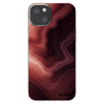 Picasee silikónový prehľadný obal pre Apple iPhone 15 Plus - Rouge