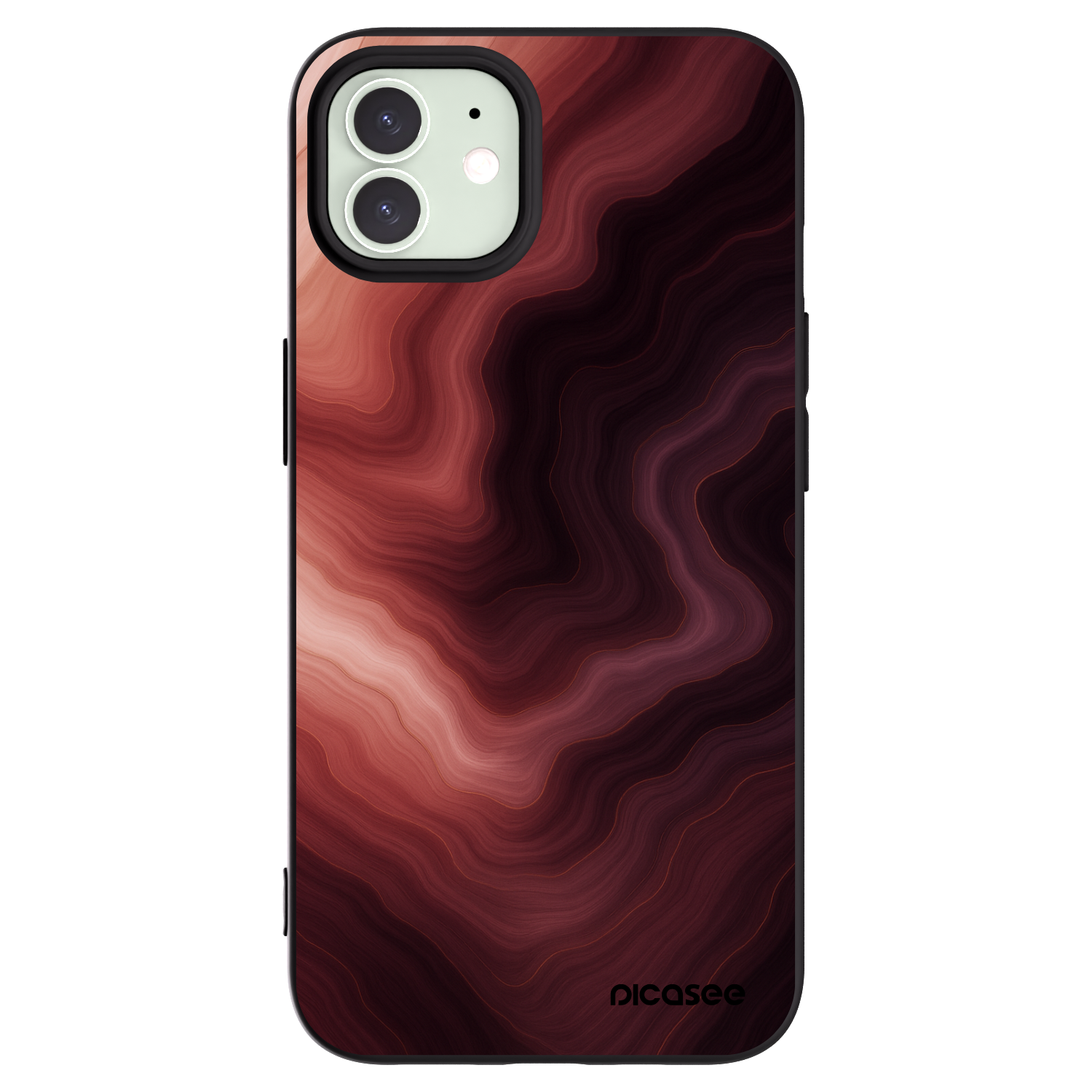 Picasee silikónový čierny obal pre Apple iPhone 12 Pro - Rouge