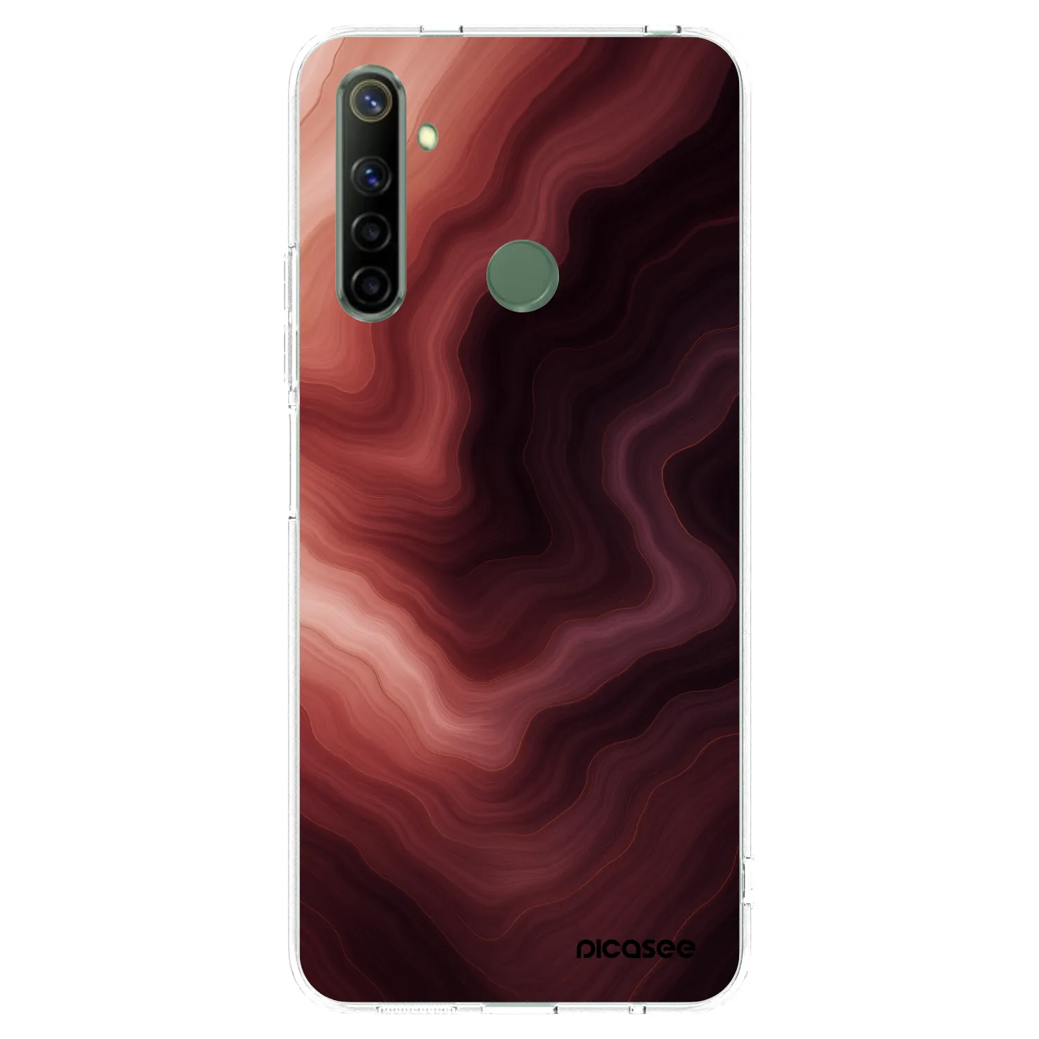 Picasee silikónový prehľadný obal pre Realme 6i - Rouge