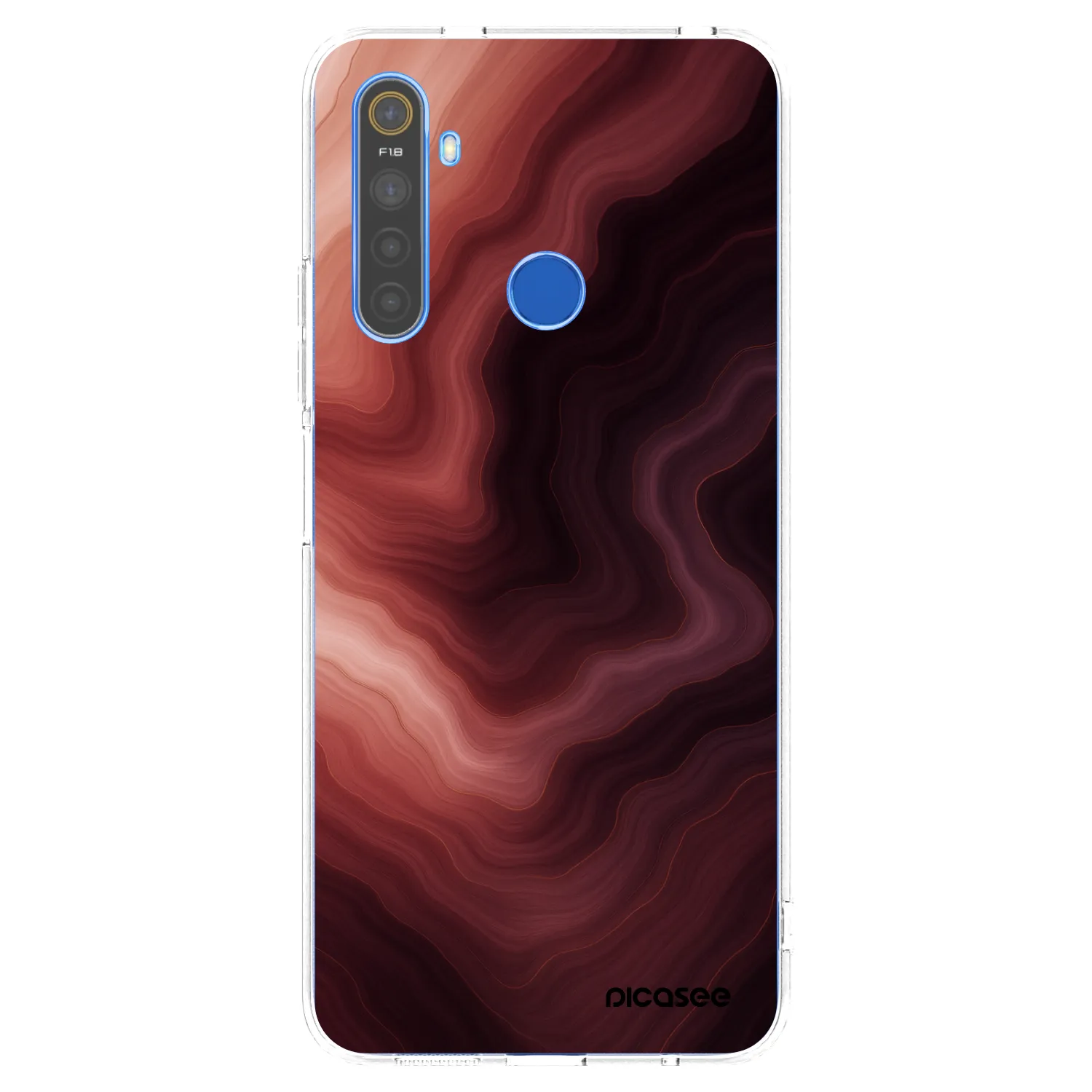 Picasee silikónový prehľadný obal pre Realme 5 - Rouge