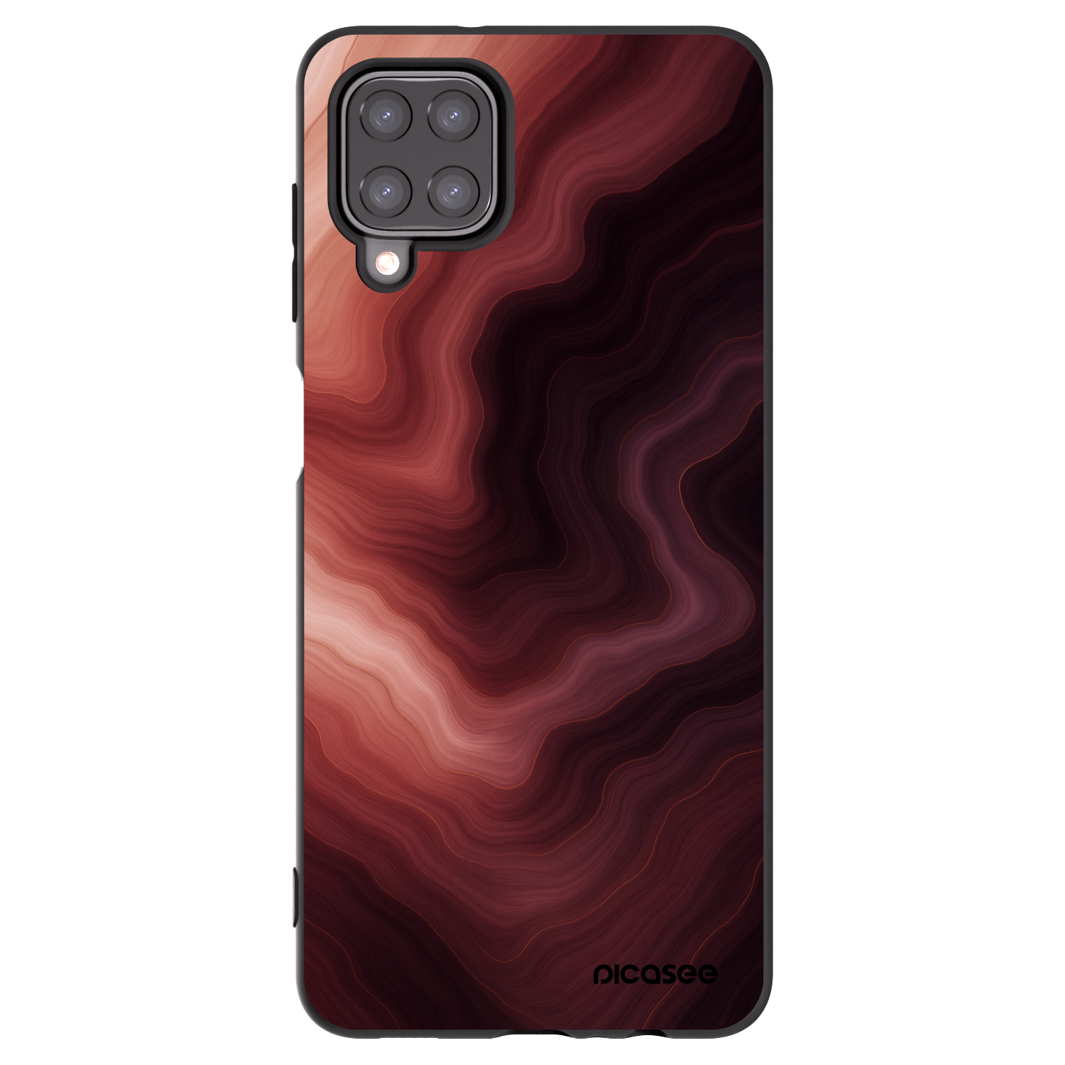 Picasee silikónový čierny obal pre Samsung Galaxy A12 A125F - Rouge