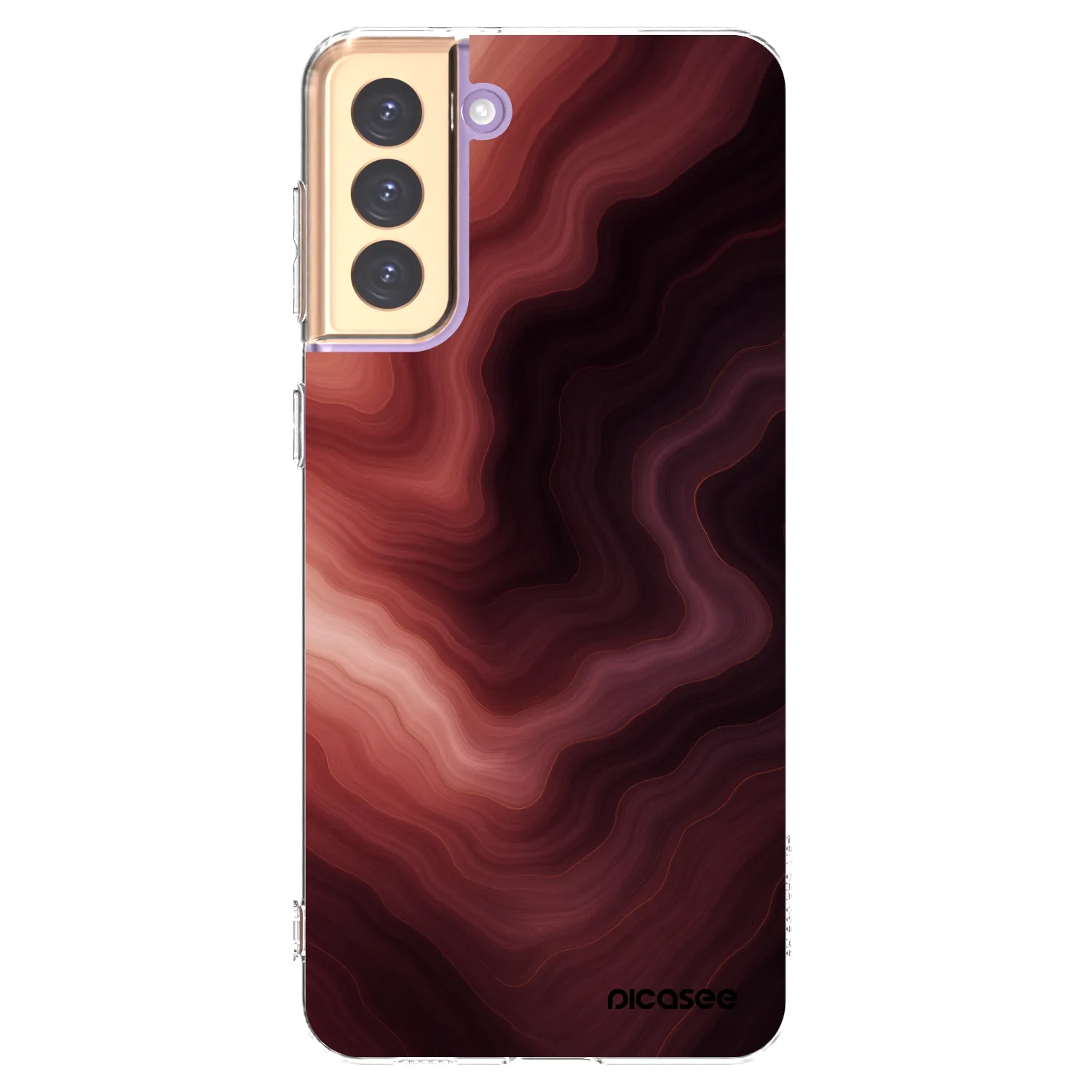 Picasee silikónový prehľadný obal pre Samsung Galaxy S21+ 5G G996F - Rouge