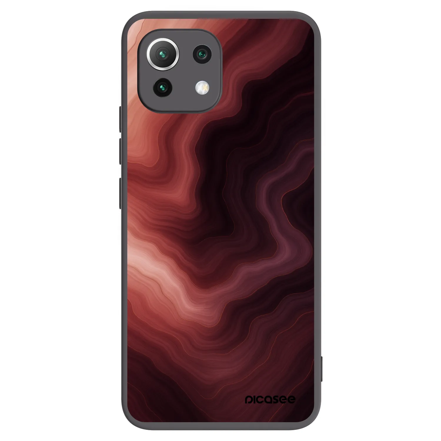 Picasee silikónový čierny obal pre Xiaomi Mi 11 Lite - Rouge