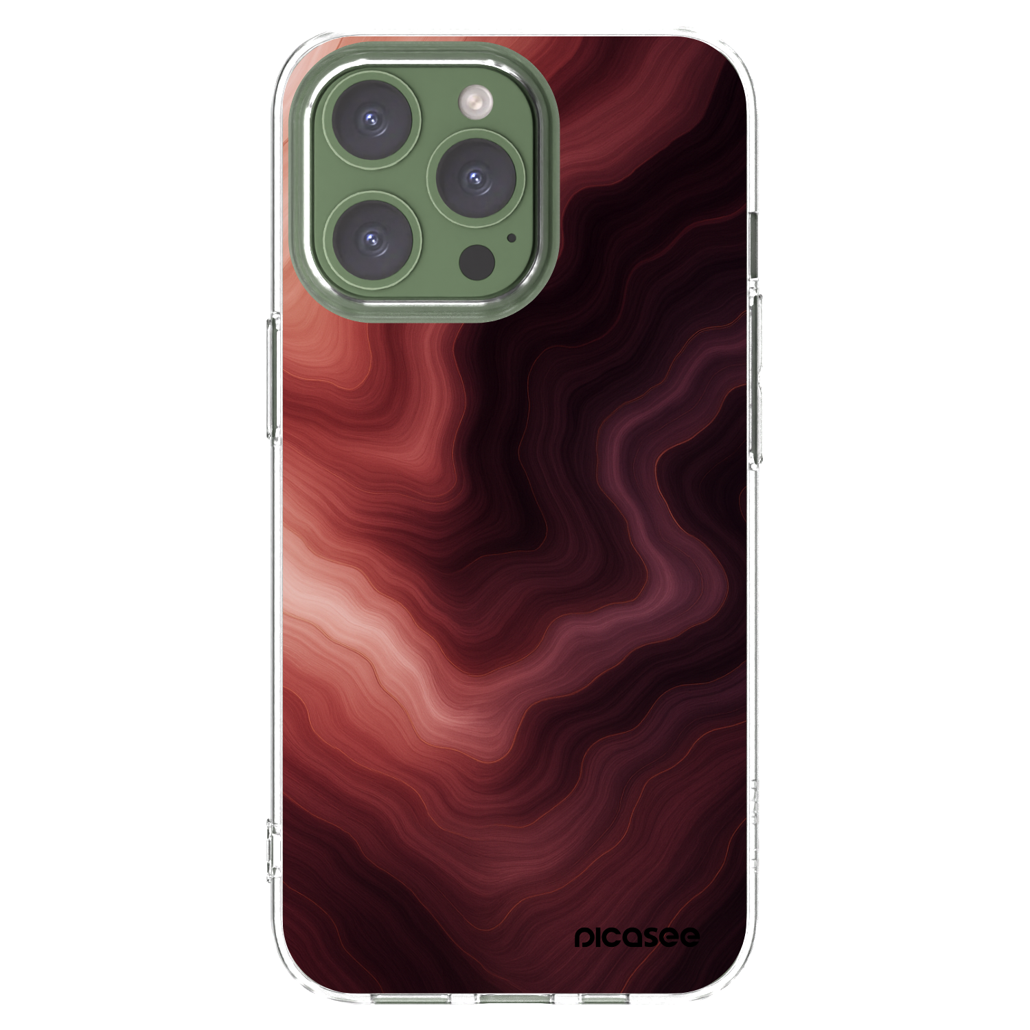 Picasee silikónový prehľadný obal pre Apple iPhone 13 Pro - Rouge