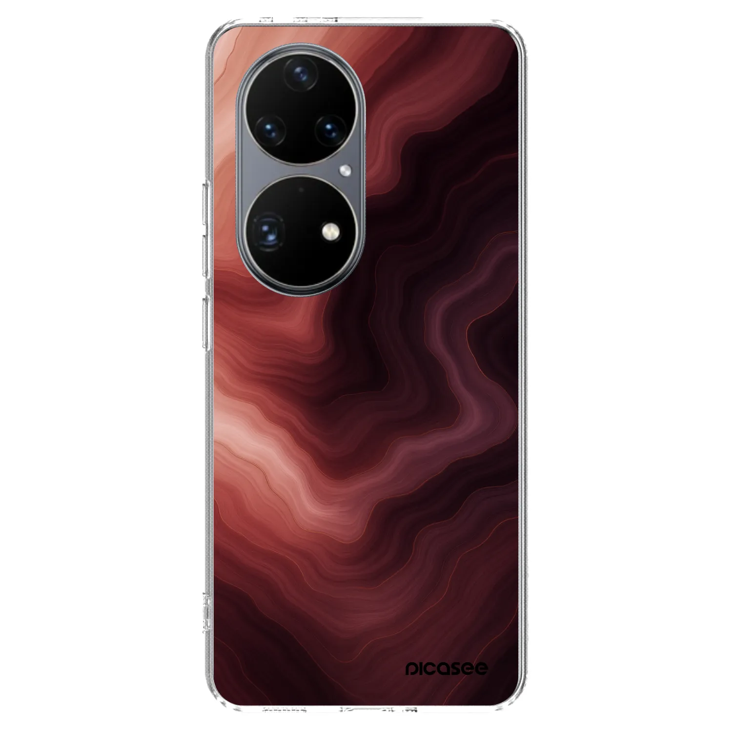 Picasee silikónový prehľadný obal pre Huawei P50 - Rouge