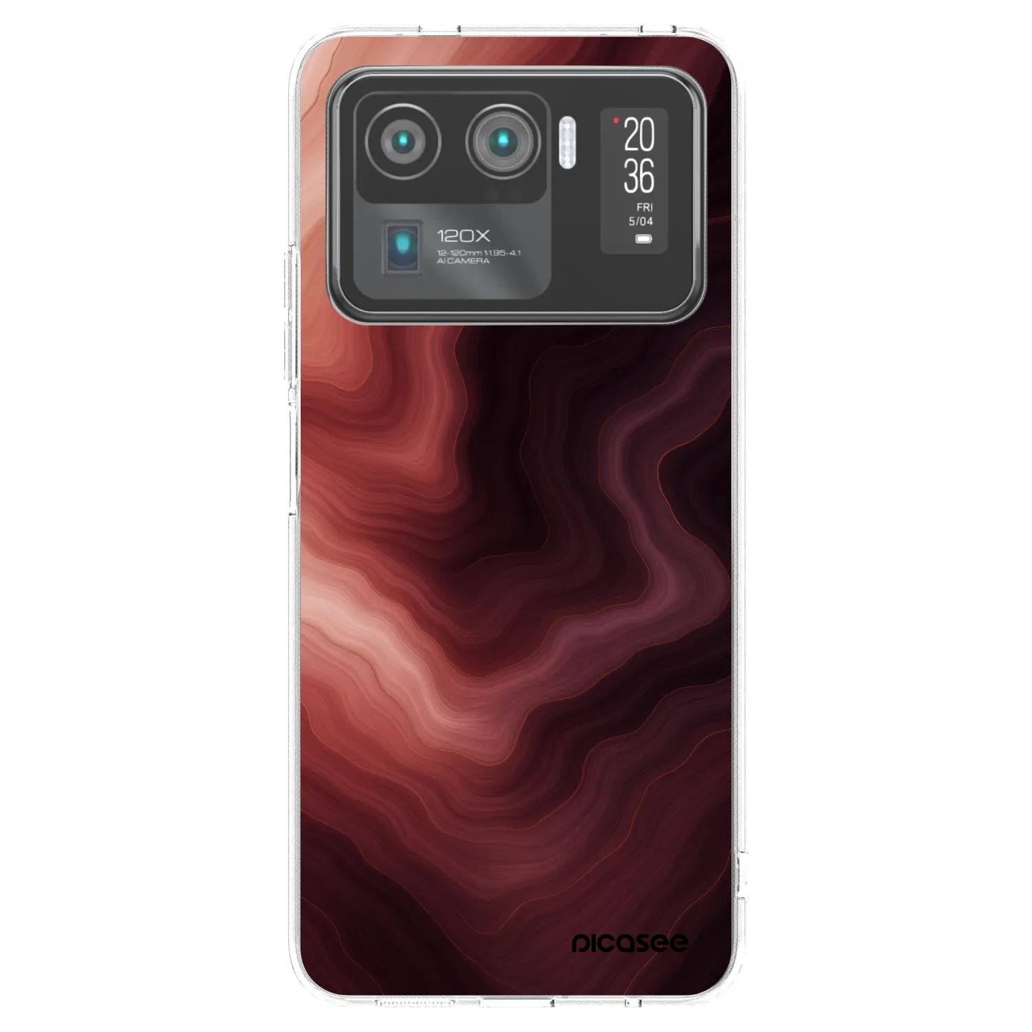 Picasee silikónový prehľadný obal pre Xiaomi Mi 11 Ultra - Rouge