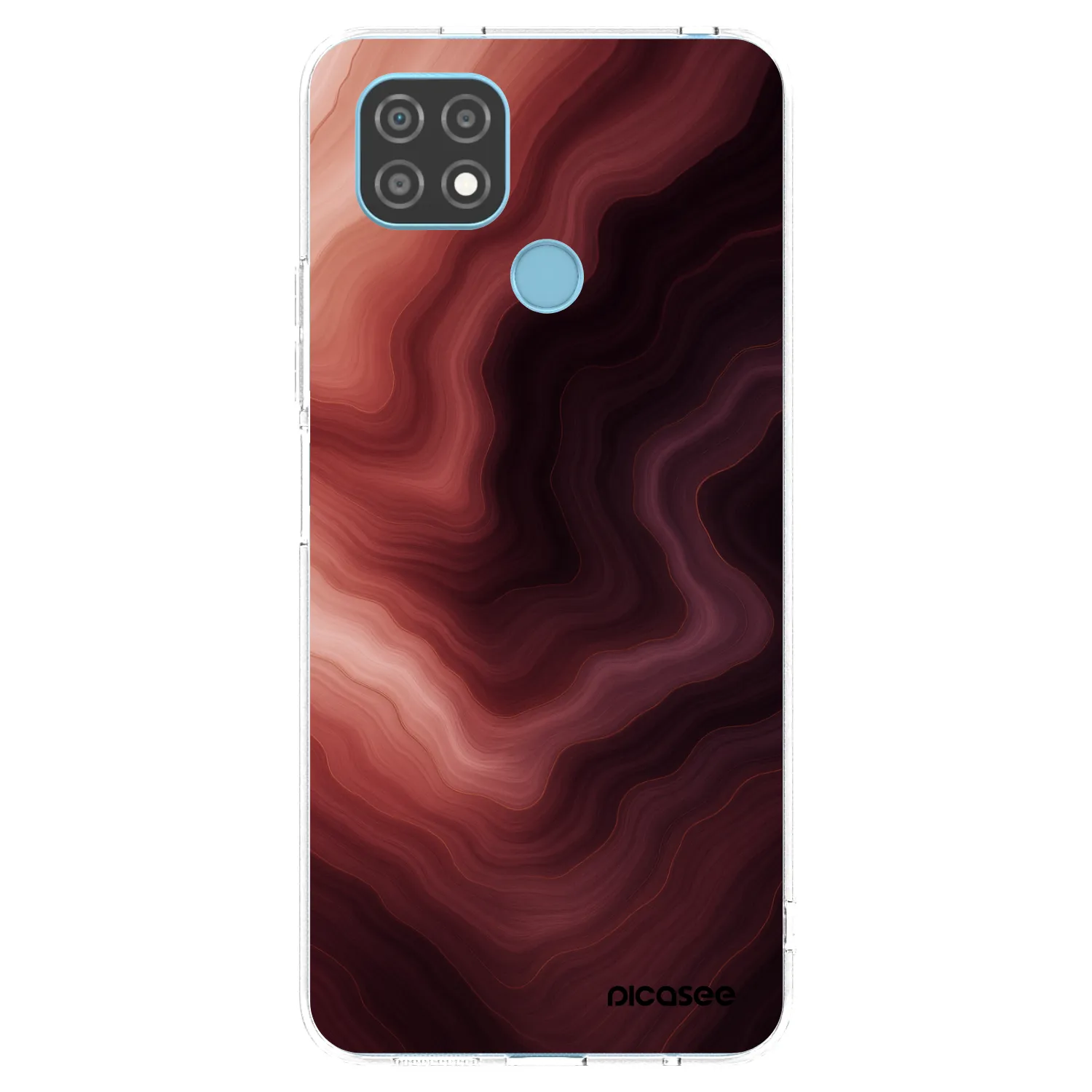 Picasee silikónový prehľadný obal pre Realme C21 - Rouge
