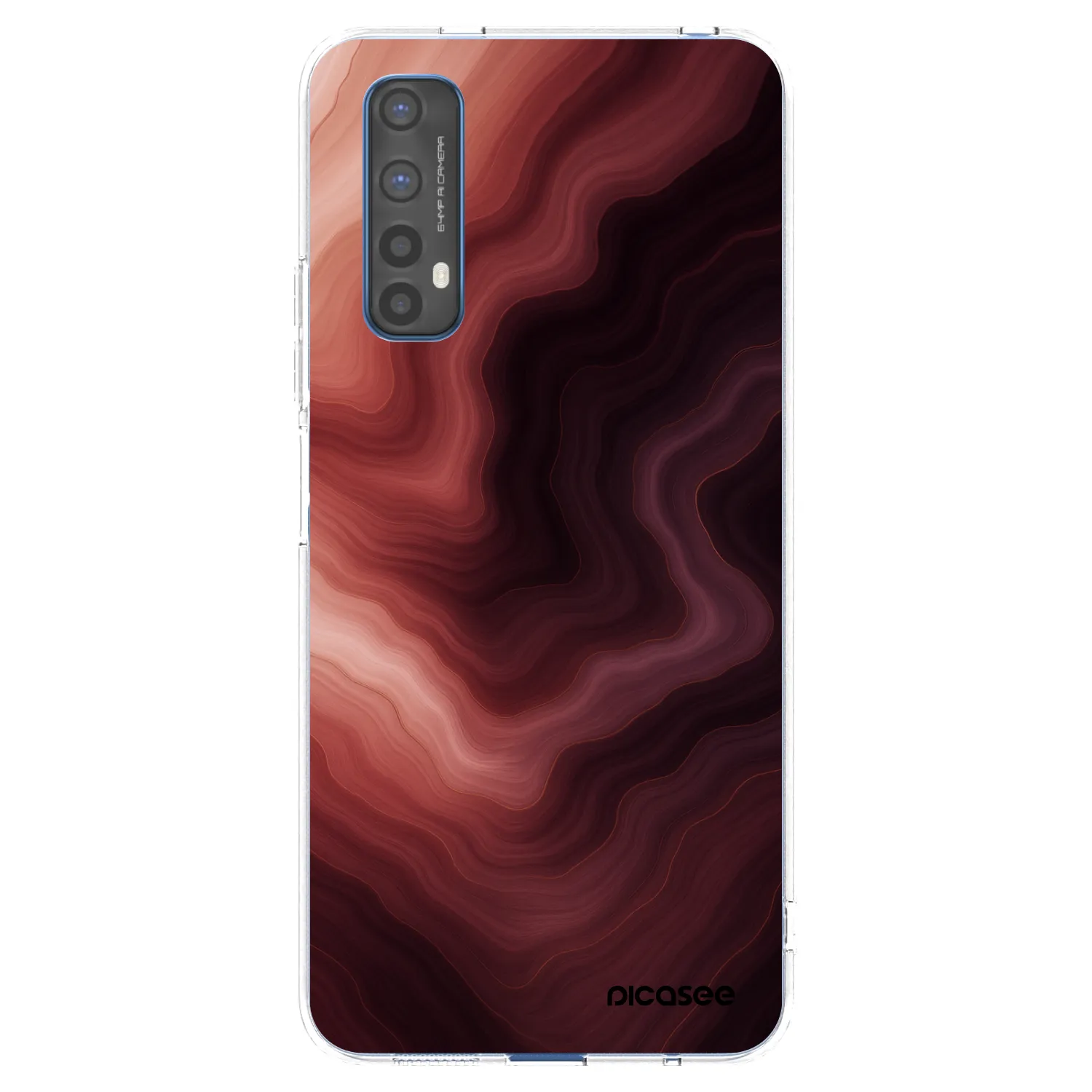 Picasee silikónový prehľadný obal pre Realme 7 - Rouge
