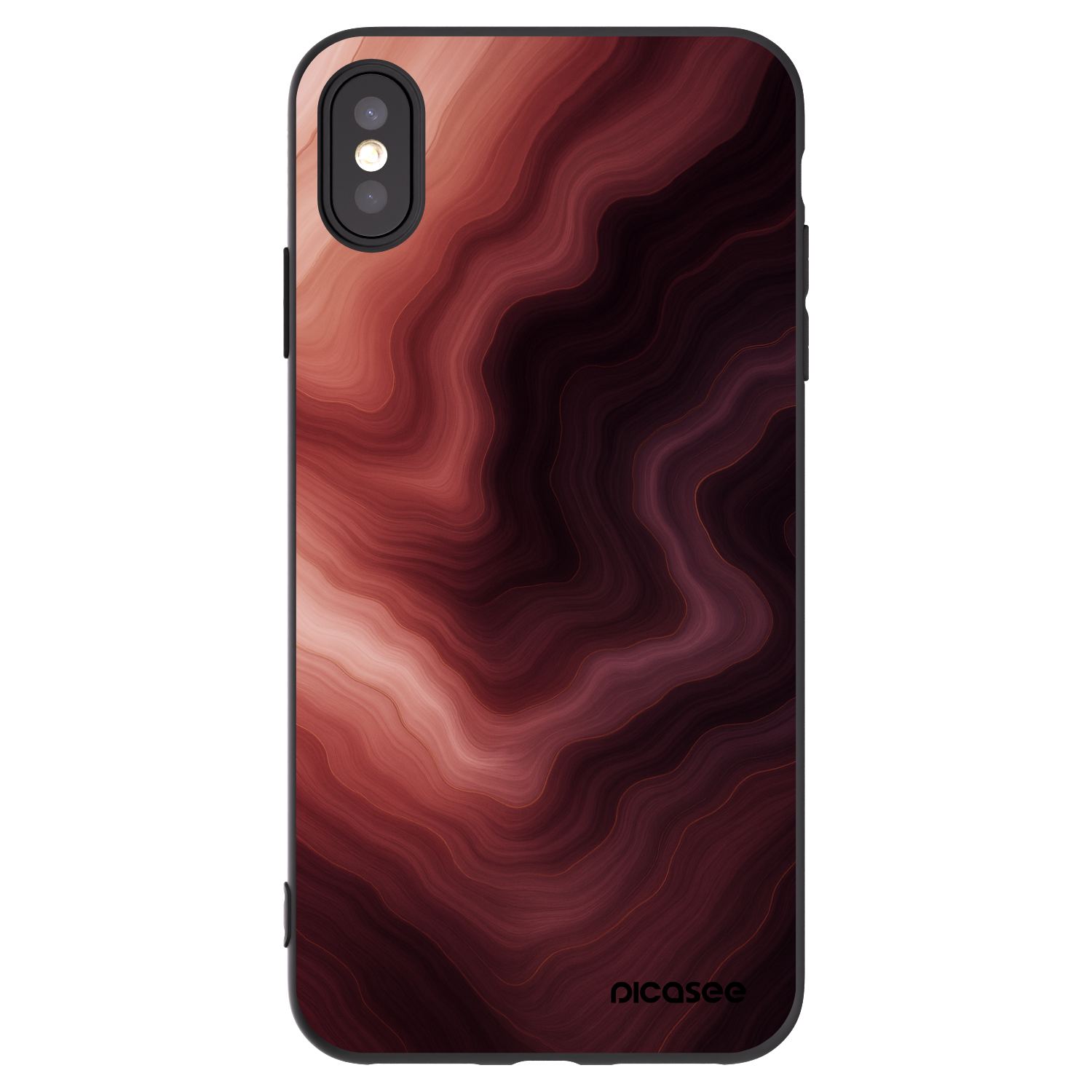Picasee silikónový čierny obal pre Apple iPhone XS Max - Rouge
