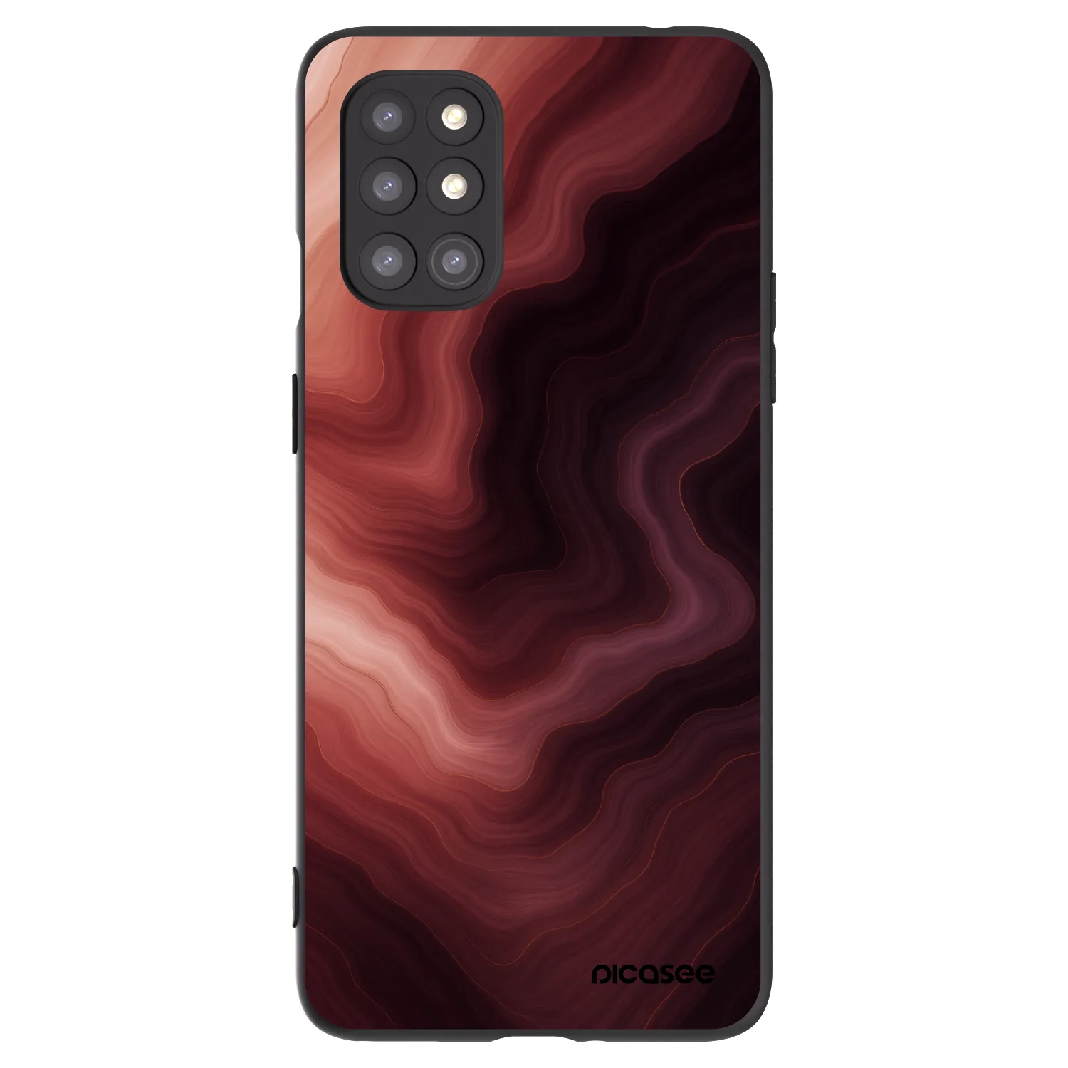 Picasee silikónový čierny obal pre OnePlus 8T - Rouge