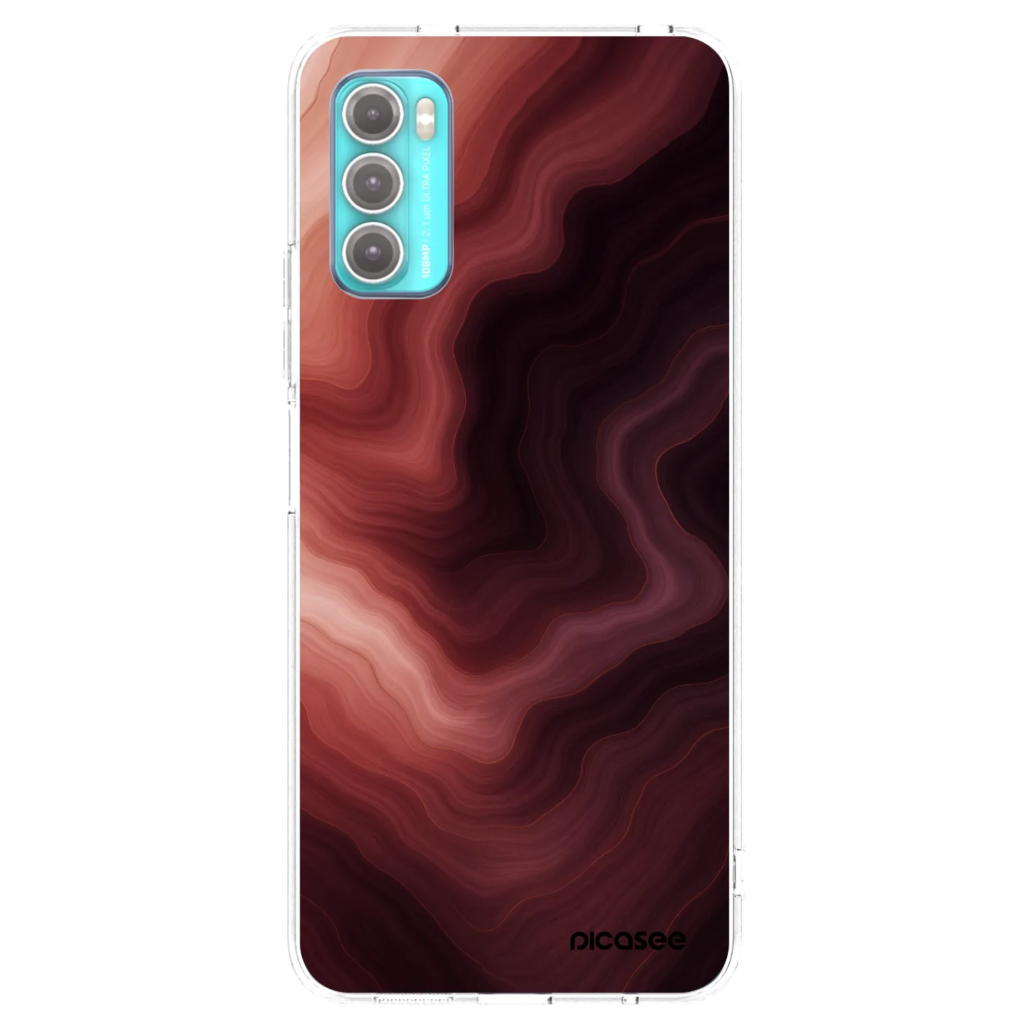 Picasee silikónový prehľadný obal pre Motorola Moto G60 - Rouge
