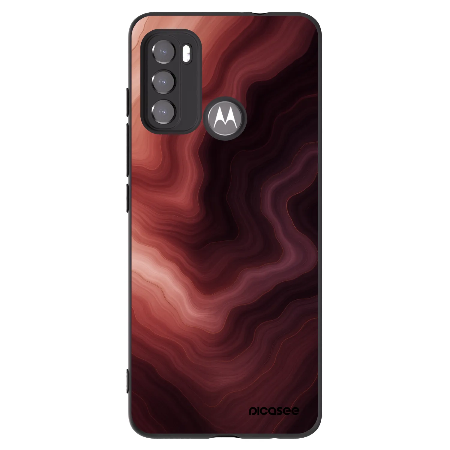 Picasee silikónový čierny obal pre Motorola Moto G60 - Rouge