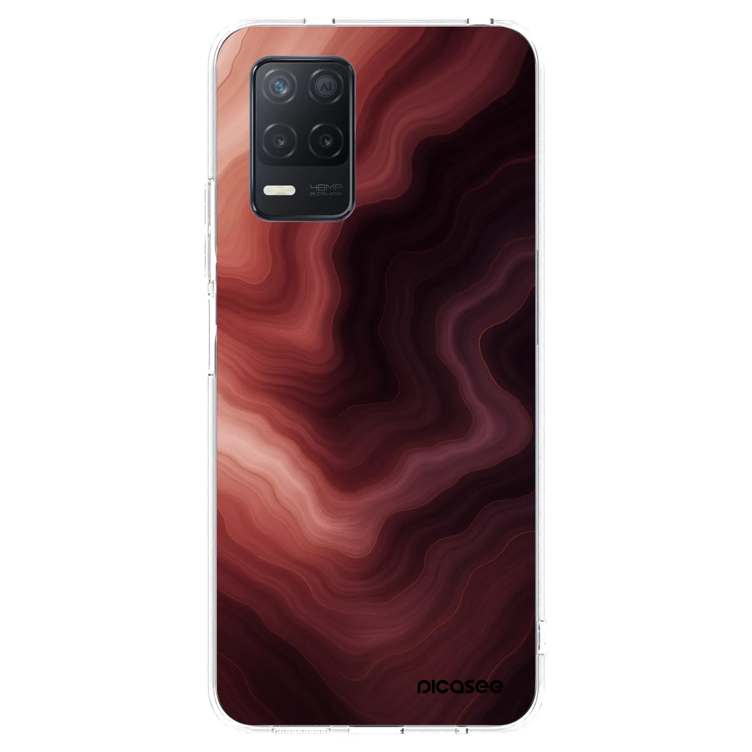 Picasee silikónový prehľadný obal pre Realme 8 5G - Rouge