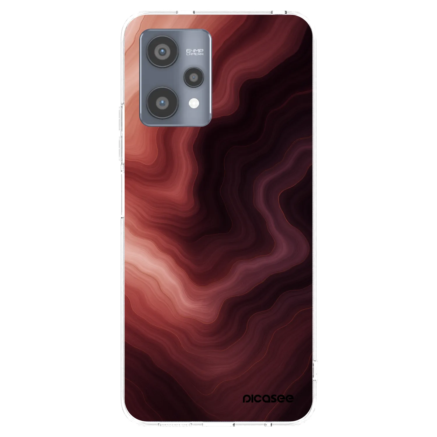 Picasee silikónový prehľadný obal pre Realme 9 Pro 5G - Rouge