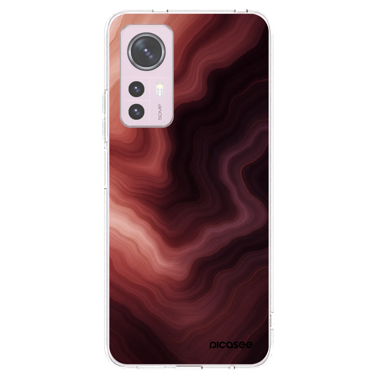 Picasee silikónový prehľadný obal pre Xiaomi 12 - Rouge