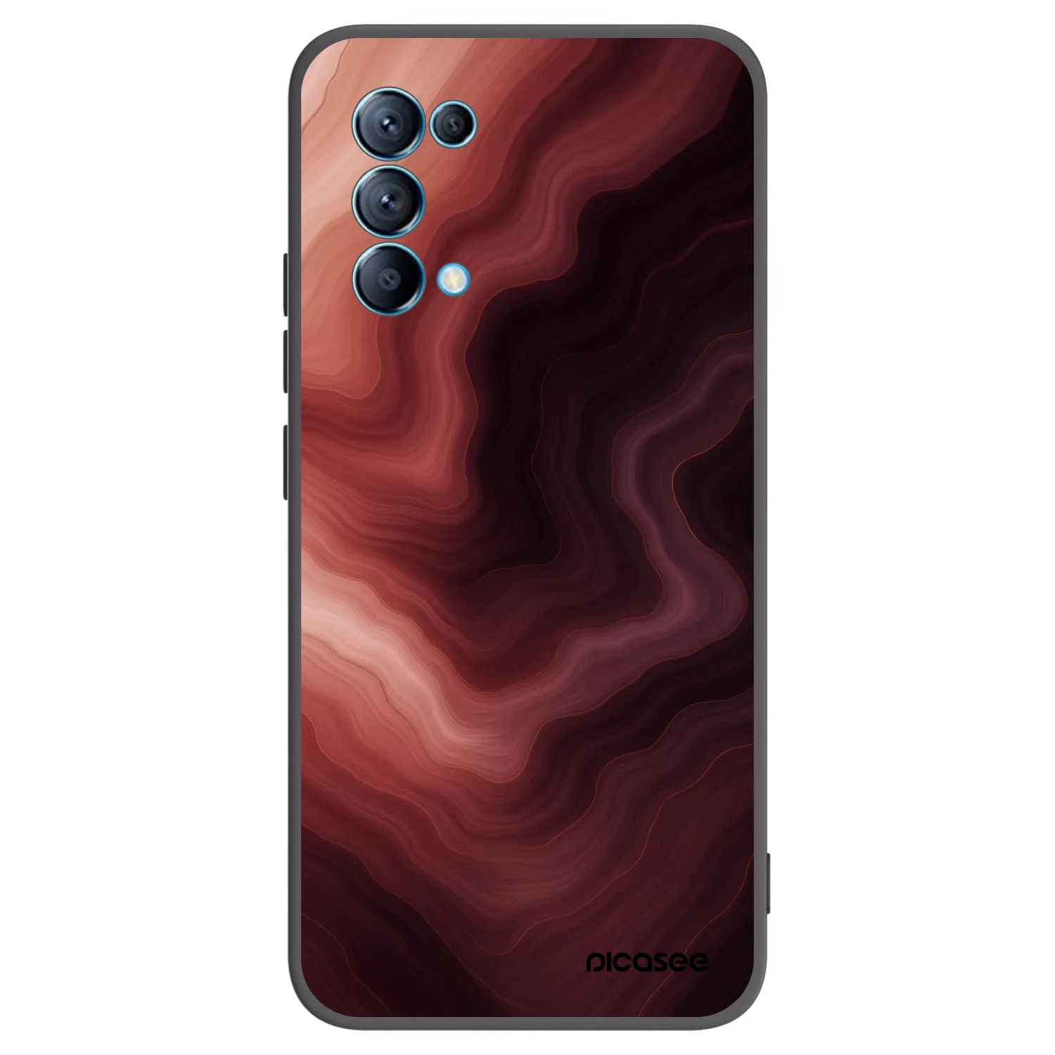 Picasee silikónový čierny obal pre OPPO Reno 5 5G - Rouge
