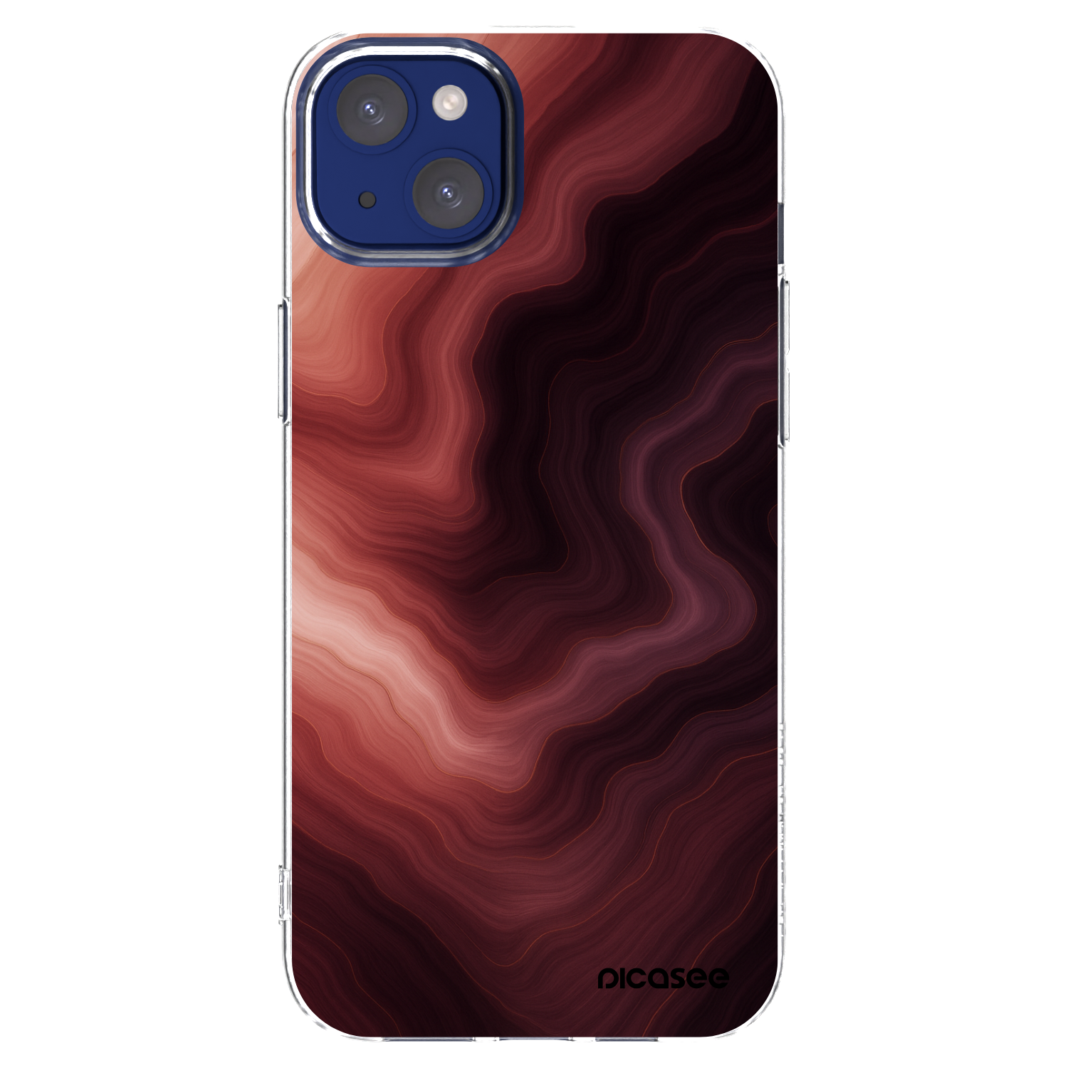 Picasee silikónový prehľadný obal pre Apple iPhone 14 Plus - Rouge