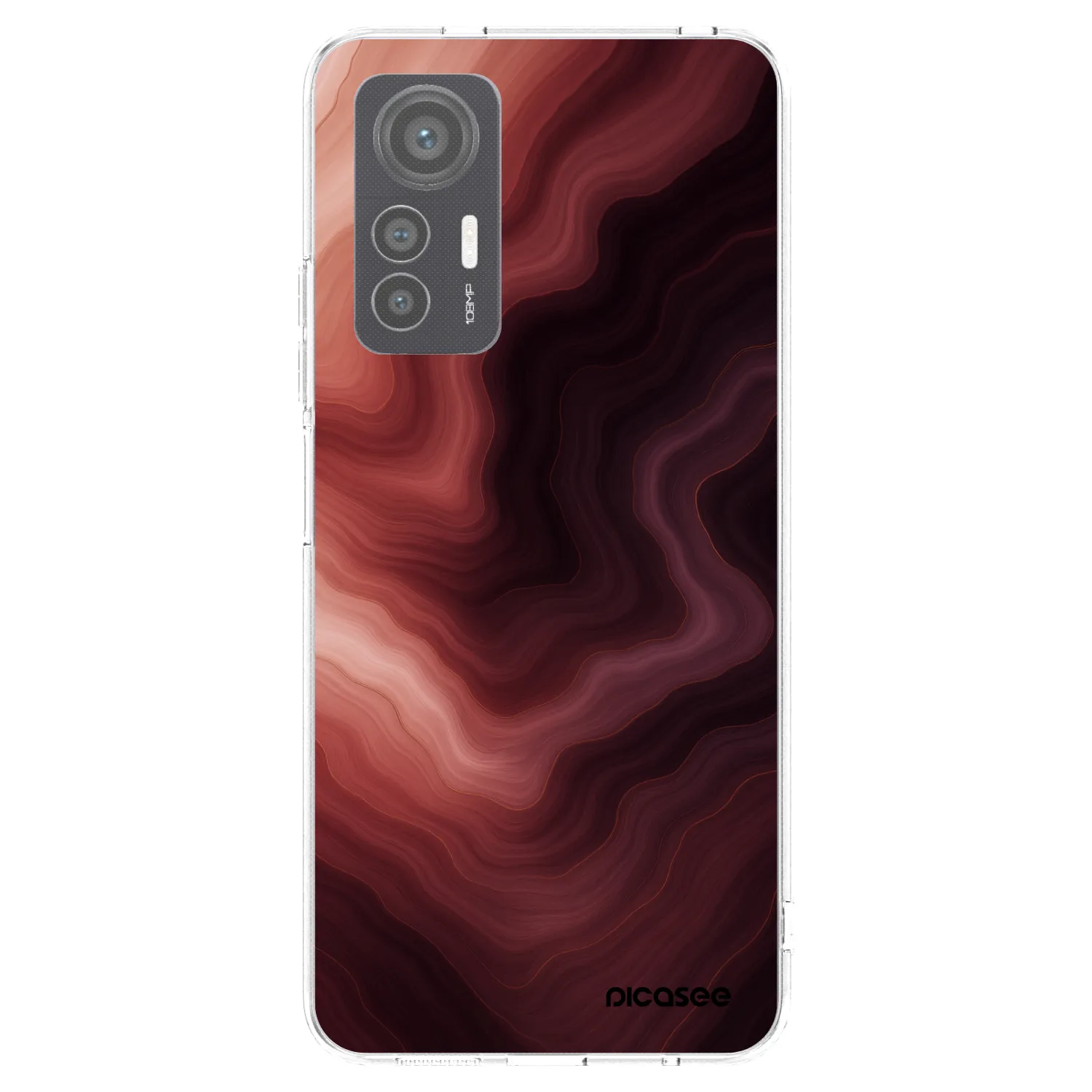 Picasee silikónový prehľadný obal pre Xiaomi 12 Lite - Rouge
