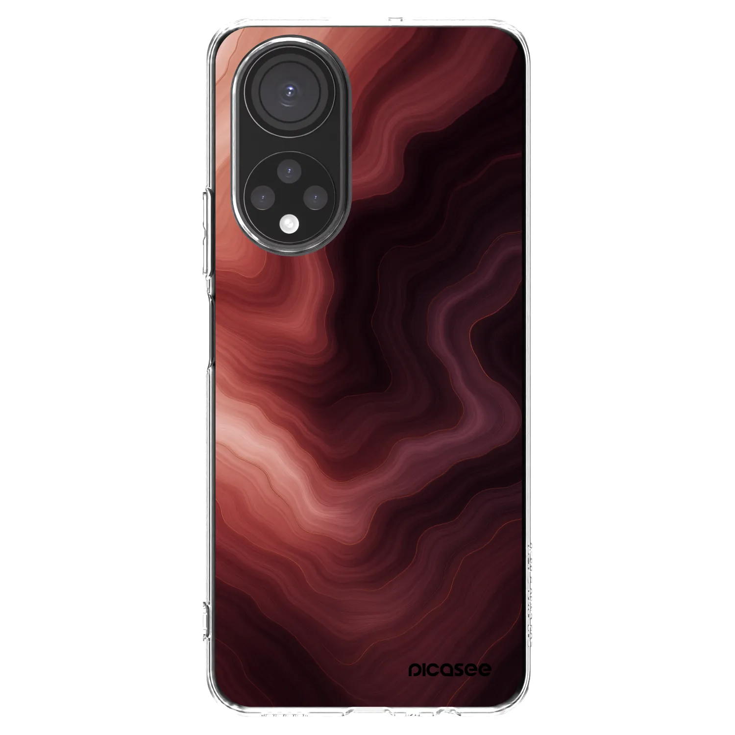 Picasee silikónový prehľadný obal pre Honor X7 - Rouge
