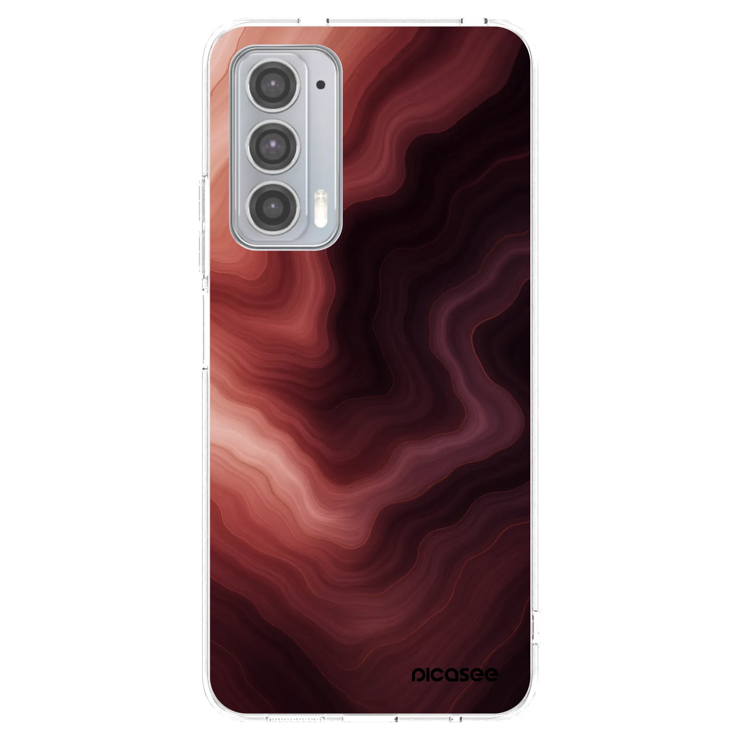 Picasee silikónový prehľadný obal pre Motorola Edge 20 - Rouge