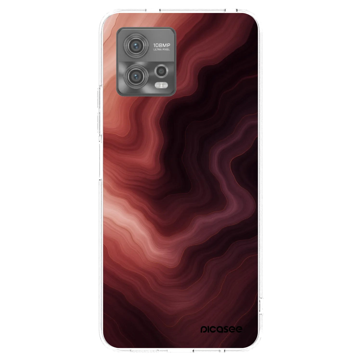 Picasee silikónový prehľadný obal pre Motorola Moto G72 - Rouge