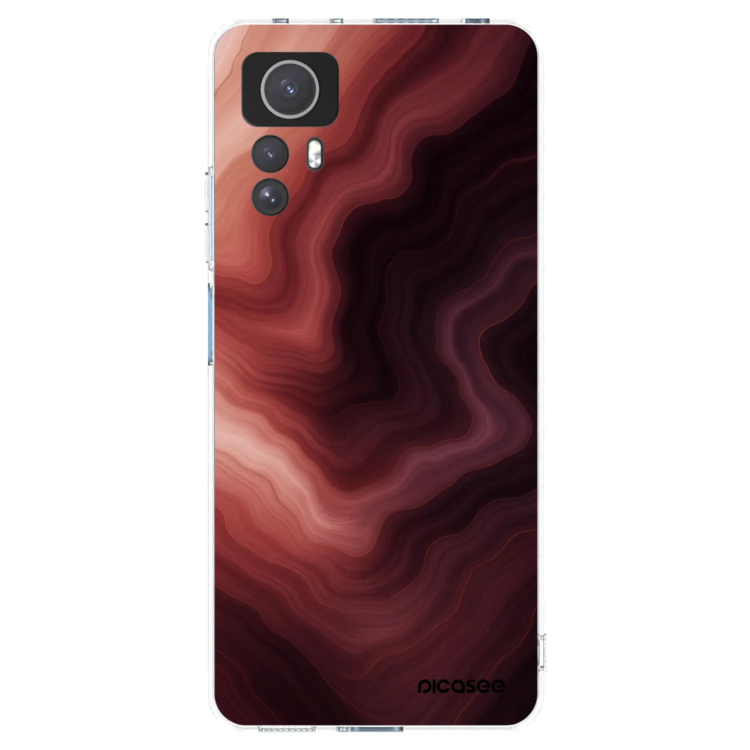 Picasee silikónový prehľadný obal pre Xiaomi Redmi Note 12S - Rouge