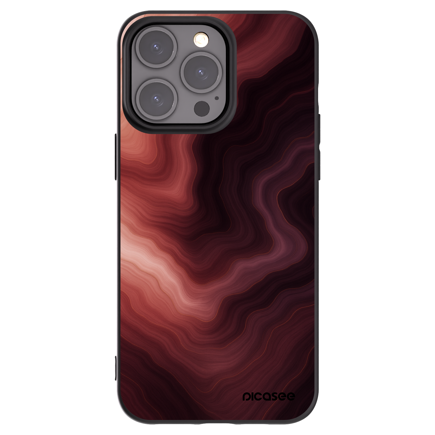 Picasee silikónový čierny obal pre Apple iPhone 15 Pro Max - Rouge