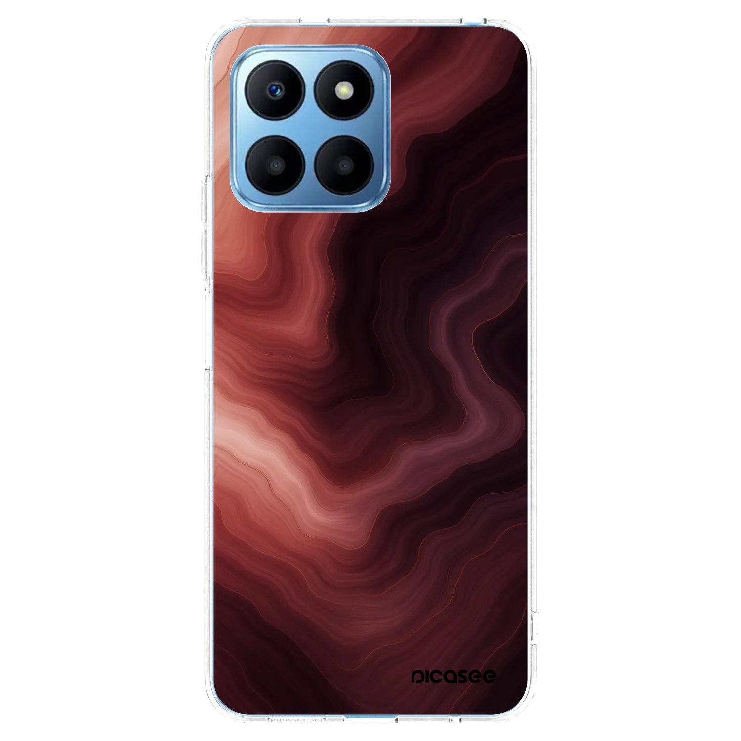 Picasee silikónový prehľadný obal pre Honor 70 Lite - Rouge