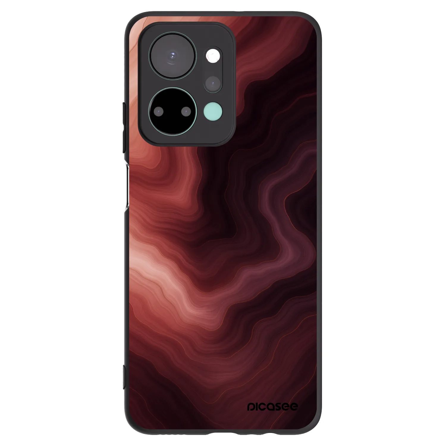 Picasee silikónový čierny obal pre Honor X7a - Rouge