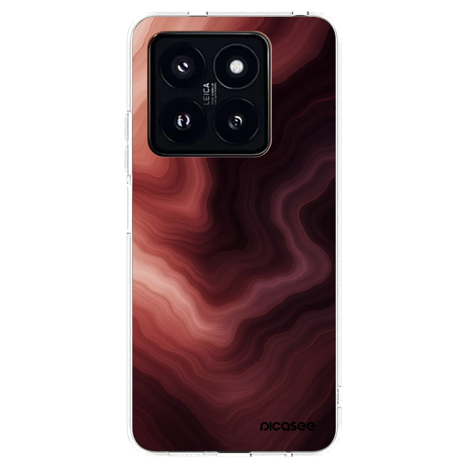 Silikónový prehľadný obal pre Xiaomi 14 Pro - Rouge