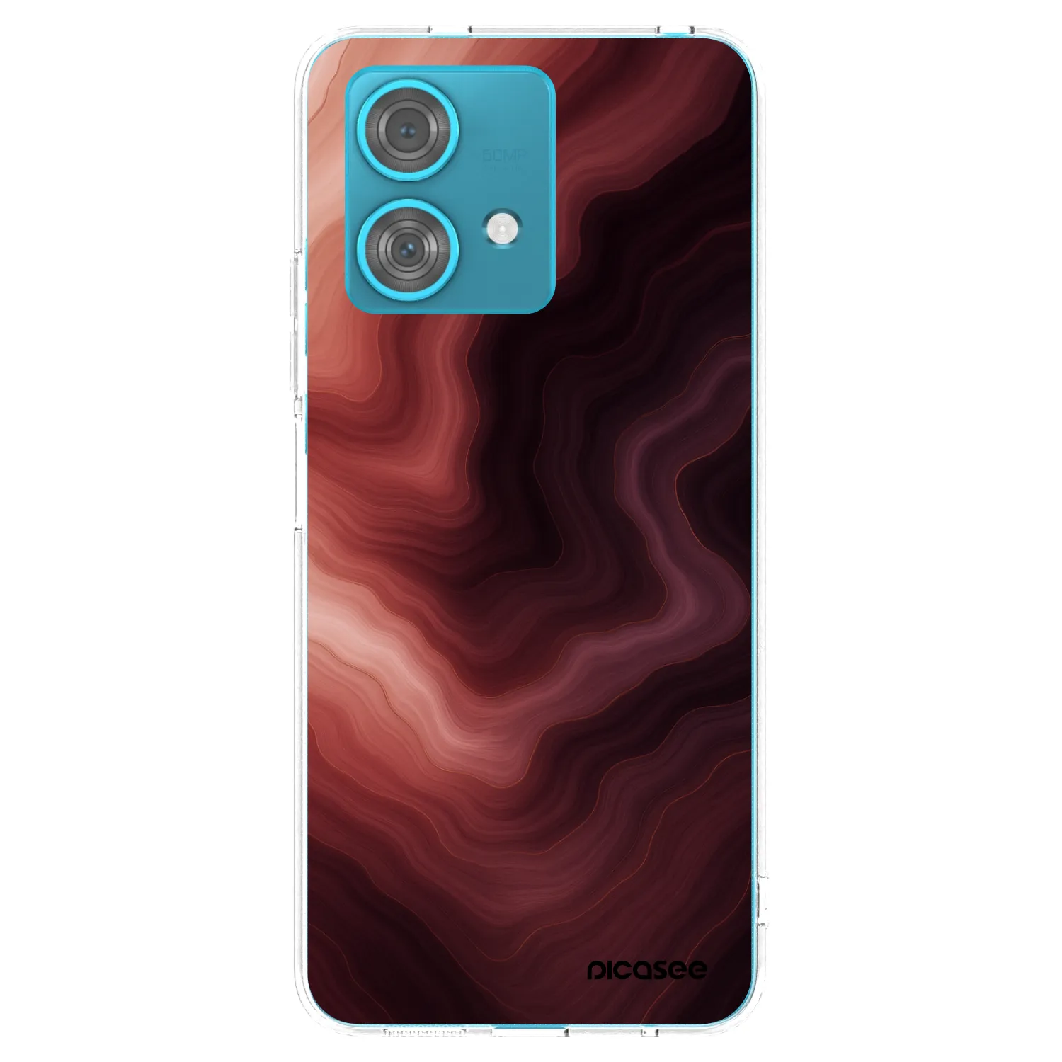 Picasee silikónový prehľadný obal pre Motorola Edge 40 Neo - Rouge