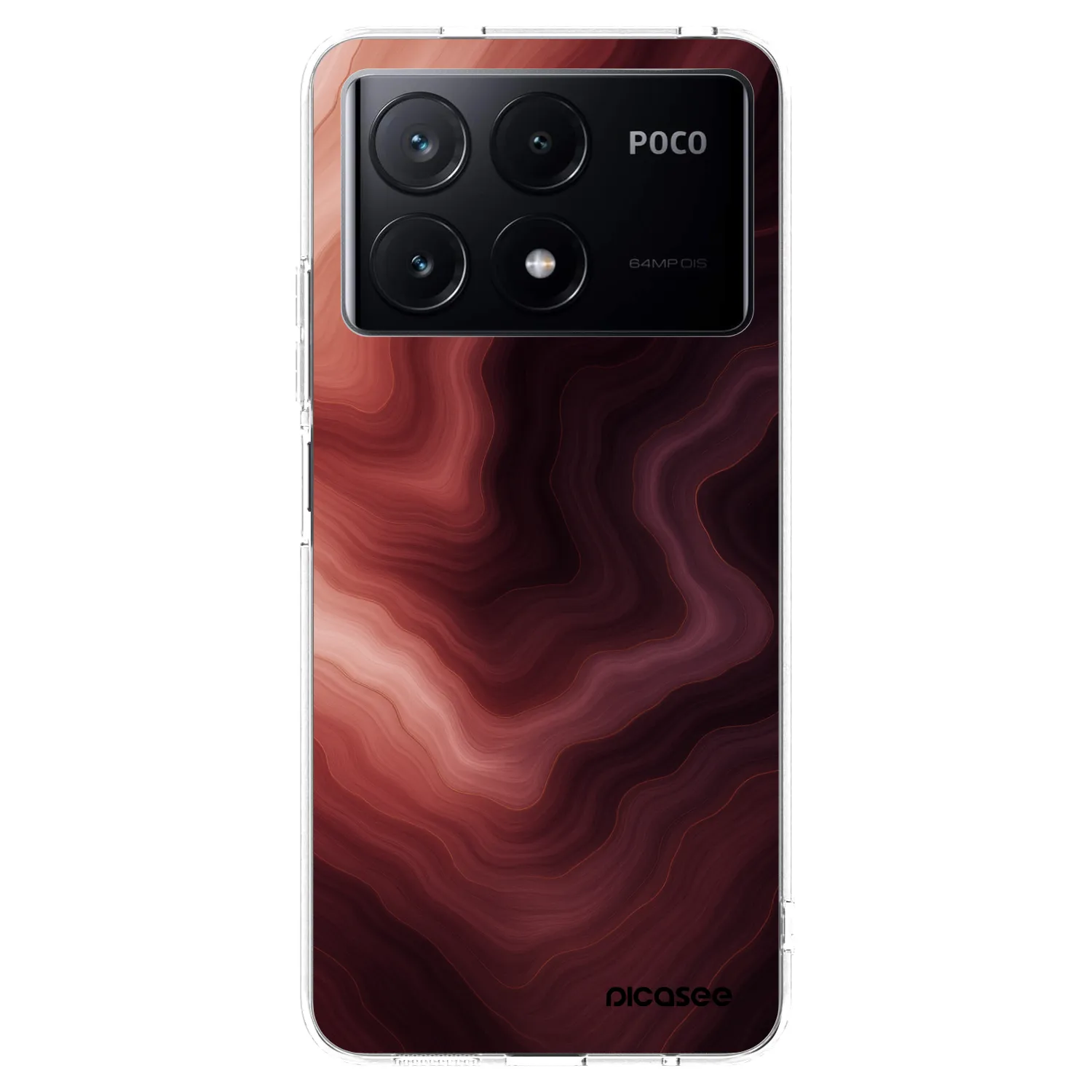 Picasee silikónový prehľadný obal pre Xiaomi Poco X6 Pro - Rouge